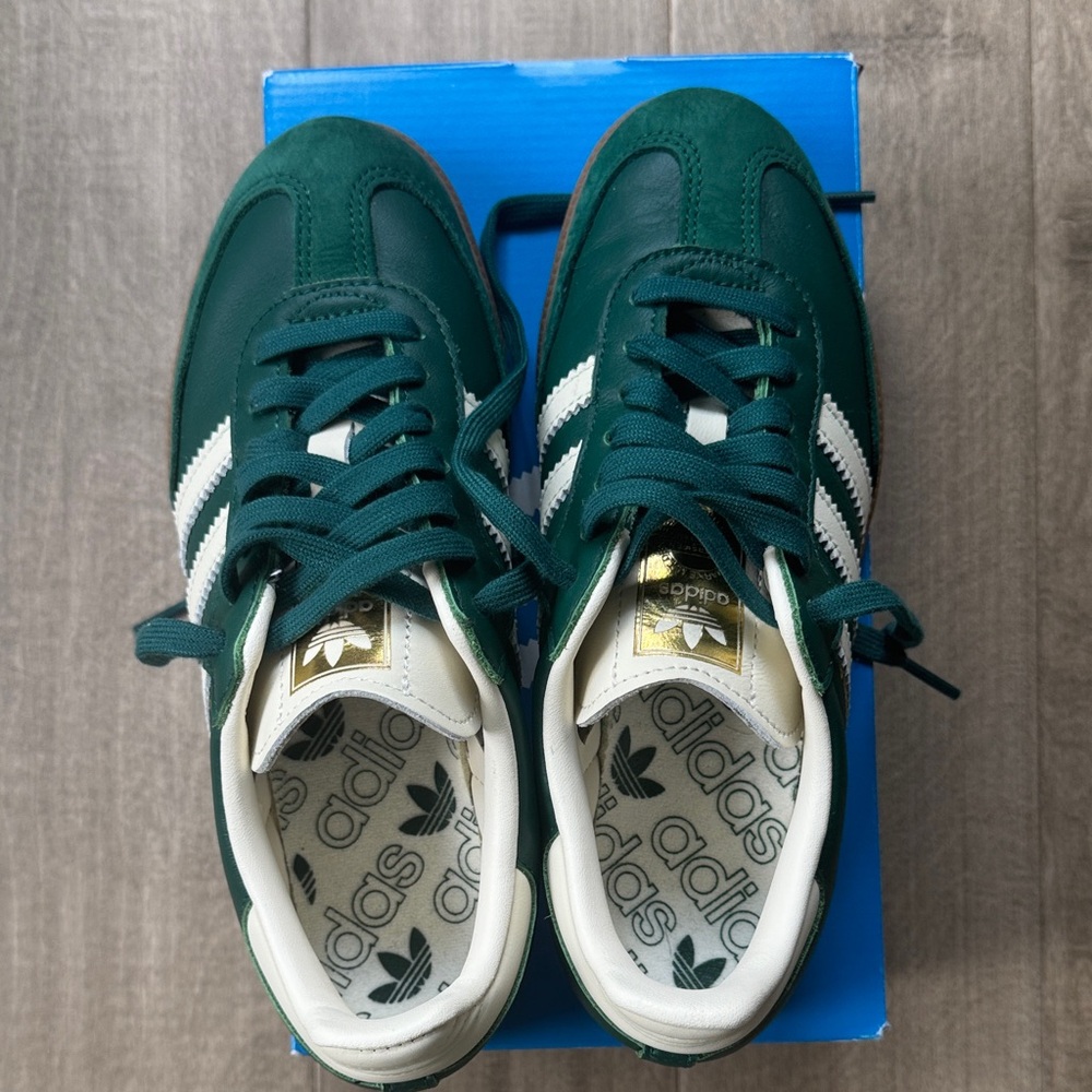 Adidas OG Samba Forest Green Sneakers with White Stripes